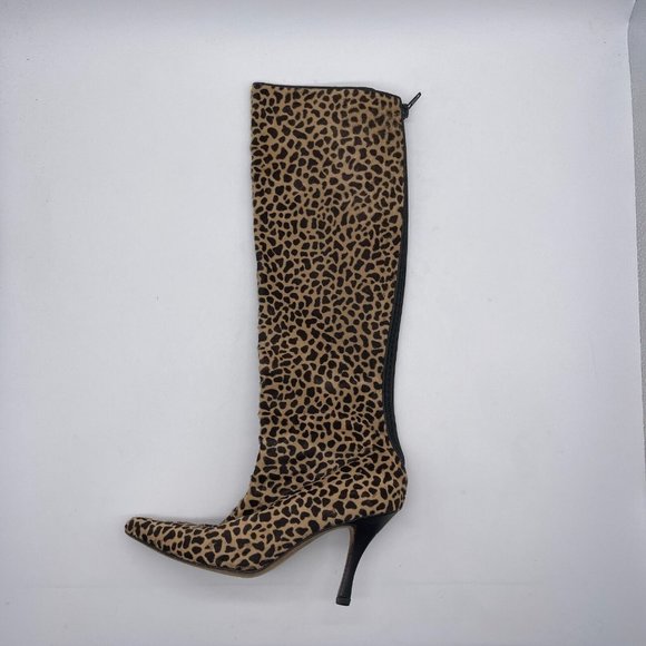 Manolo Blahnik Shoes - Manolo Blahnik 37.5 7.5 Leopard Cheetah Pony Hair Boots